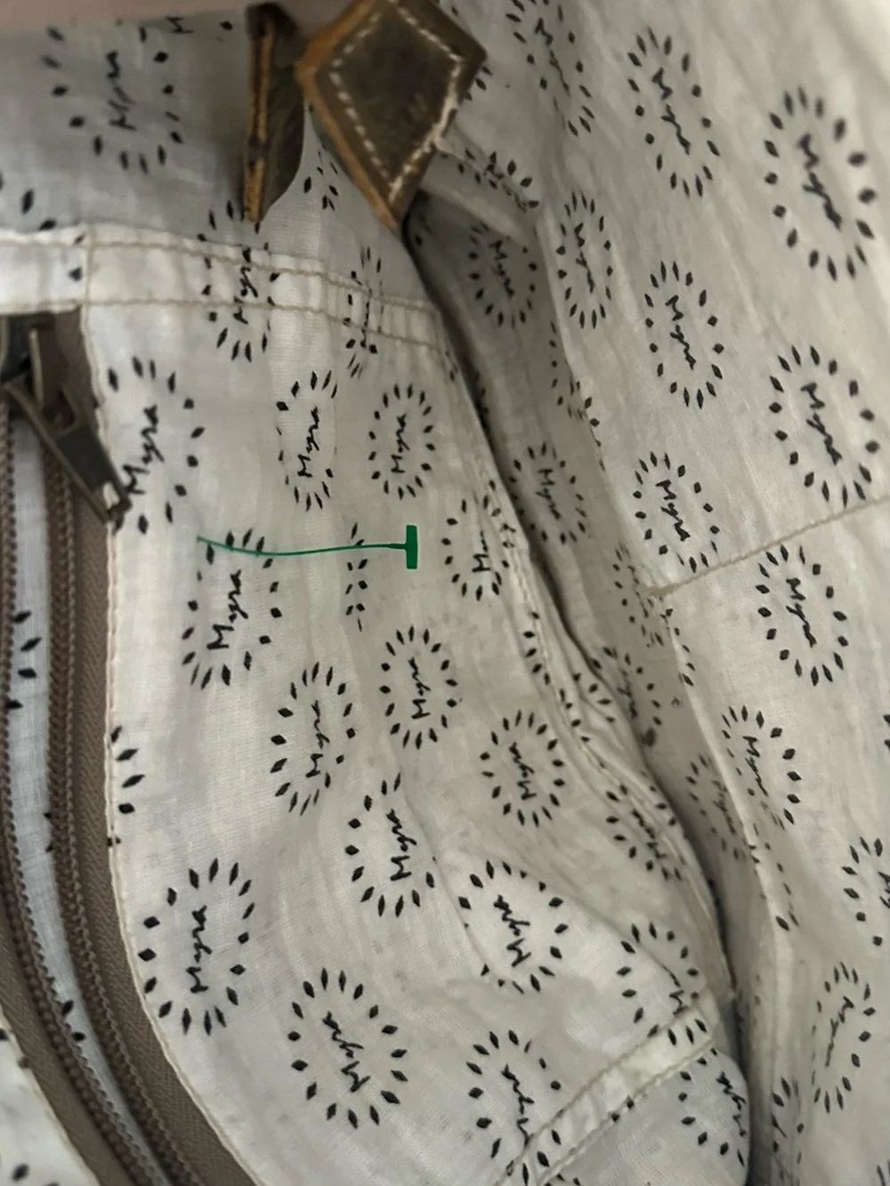 Myra Bag Distressed Brown Leather Hobo with Cream Woven Strap
